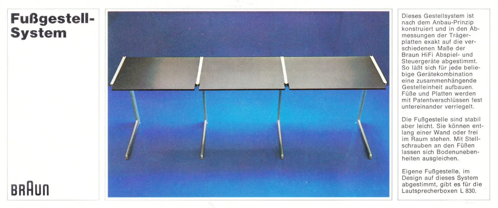 HiFi Sidetable Kangaroo Vitsoe Catalogue1975 HiFi Sidetable Kangaroo Vitsoe Catalogue1975