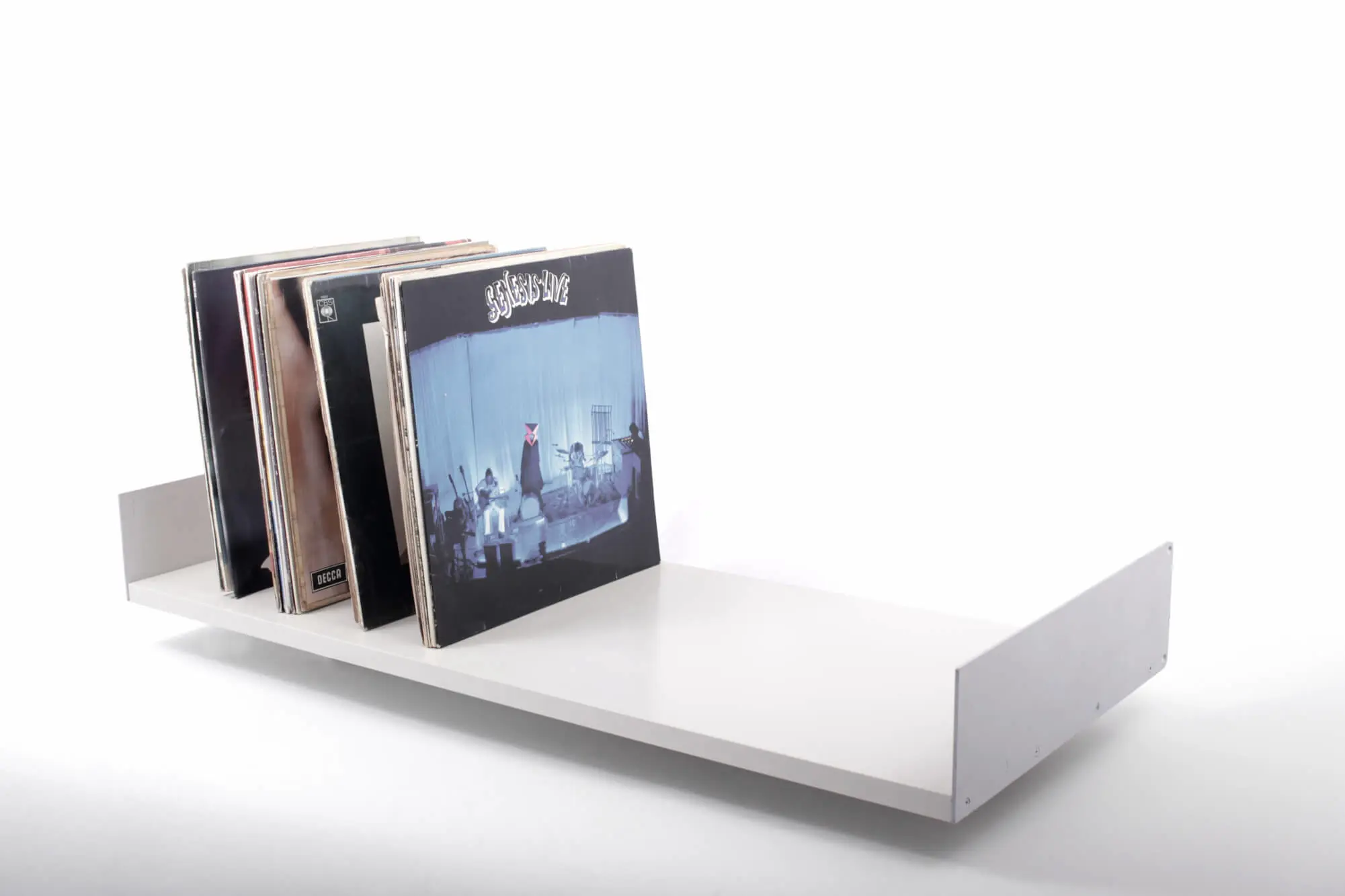 Vitsoe 606 Vintage Regalbrett 90cm modifiziert mit Schallplattenhalterungen